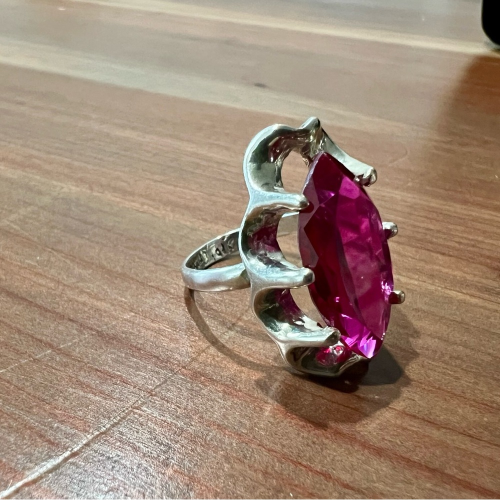 Antique Mexican glass ring